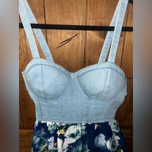 Band of Gypsies Blue Floral Dress